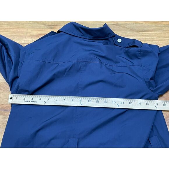 Lauren Ralph Lauren M Blue Jacket Poly Zip-Up Safari Military Utility Workwear - Picture 11 of 13